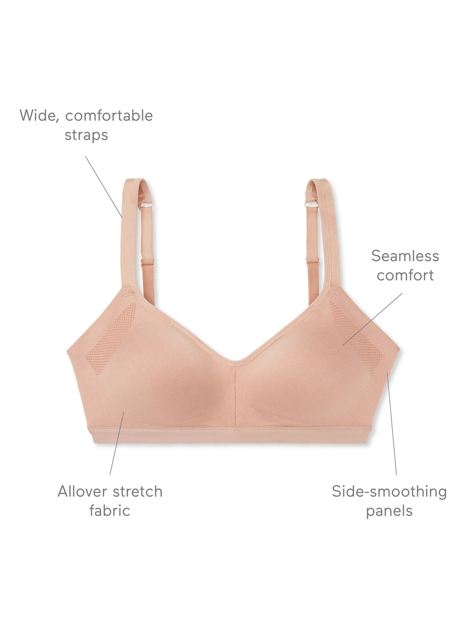 Warners® Blissful Benefits Underarm-Smoothing with Seamless Stretch Wireless Lightly Lined Comfort Bra RM3911W